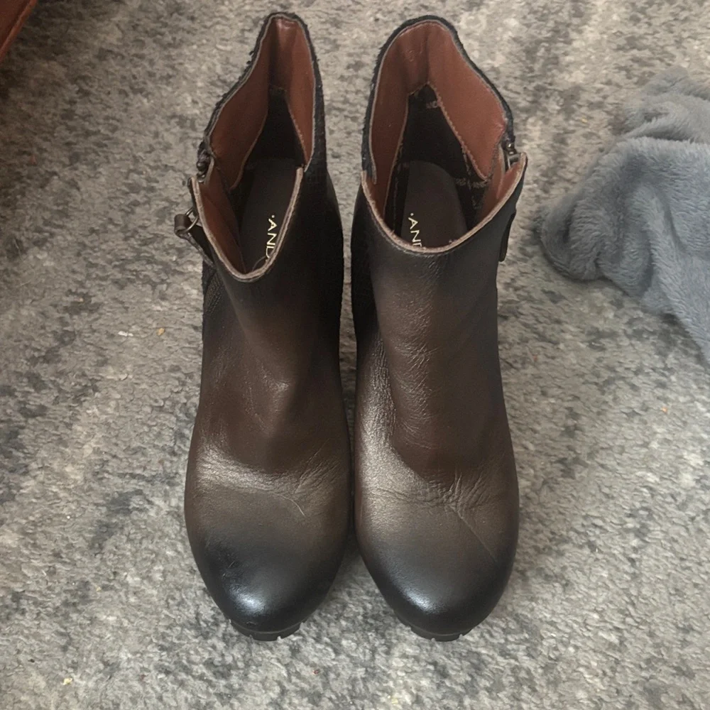 NWOT Andrea Candela Women Heeled Boots 7057 Size 7.5 - Picture 3 of 7